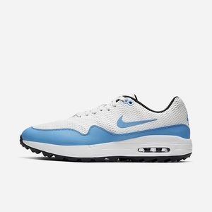 Chaussure De Golf Nike Air Max 1 G Blanche 9416-273 Summit White/Anthracite/Pure Platinum/University Blue Homme | KIX-49762388